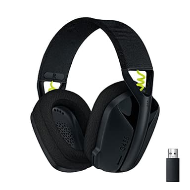 Logitech G G435 LIGHTSPEED, Kabelloses Gaming-Headset mit Bluetooth,Leichte Over-Ear-Kopfhörer, integrierte Mikrofone, 18 Stunden Akkulaufzeit, Dolby Atmos, PC,PS4,PS5,Nintendo Switch/Switch 2-Schwarz