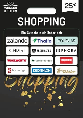 SHOPPING GESCHENK - Universalgutschein - für Deutschland - per Post (nicht für Amazon einlösbar)