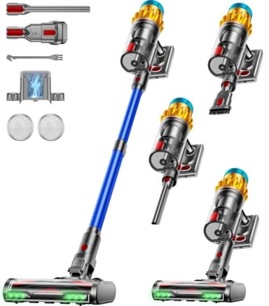 AIDTIPS Akku Staubsauger Kabellos, 55KPA/650W/70Min, Selbststehend, 1,8L
