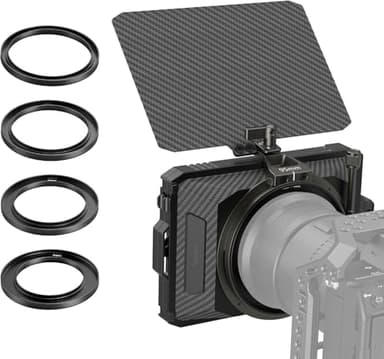 SMALLRIG Mini Matte Box Lite mit Top Flag für DSLRs und spiegellose Kameras, kompatibel mit 67mm/72mm/77mm/82mm/95mm Objektiven, kommt mit Filtereinsatz - 3575