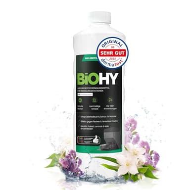 BiOHY Wischroboter Reiniger für Station mit Frühlingsduft (1L) | Bodenreiniger Wischroboter & Reinigungsmittel für Saugwischer und Saugroboter Konzentrat für Parkett, Fliesen & Hartböden
