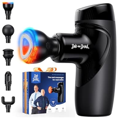 Mini Massagepistole mit Wärmefunktion, Bob and Brad M7 Plus Massage Pistole mit 9 mm Amplitude, 0,4kg Leise Massage Gun Massagegerät für Sporterholung & Muskelschmerzlinderung, Geschenk
