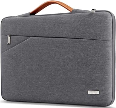 TECOOL 15,6 Zoll Laptoptasche Hülle Tasche für 15-15,6'' Lenovo Thinkpad Ideapad HP Dell Acer ASUS Samsung Chromebook Laptop Wasserdicht Notebooktasche Stoßfestes Schutzhülle,Dunkelgrau