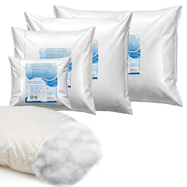Feluna Füllwatte für Kissen; Flauschiges Polyester Füllmaterial Stopfmaterial; Kissenfüllung Stofftier- & Bastelwatte; Öko-Tex Zertifiziert (0,25 Kg.)