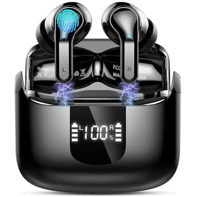 2026 Kopfhörer Kabellos Bluetooth 5.4 Kopfhörer, Hi-Fi Stereo Bass Ohrhörer | 56Std Spielzeit, ENC Noise Cancelling Mic, IP-X7 Wasserdicht, USB-C Schnellladen, 3.5g Wireless Earbud Sport für Android iOS