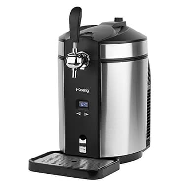 H.Koenig Bierzapfanlage BW1880 - kompatibel mit Allen 5L Universal-Edelstahl-Druckfässern - integrierte Kühlung, Temperatur einstellbar zwischen 2°C und 12°C - 65 W - rutschfeste Füße