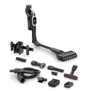 Bosch Akku-Staubsauger Unlimited 10 BTS1042GQC, kabellos, MicroClean Technology, TFT-Display, Staubkomprimierung, HEPA-Filtersystem, 10 J. Motorgarantie, 2x 4Ah Akku, LED-Licht, Schnellladegerät, grau