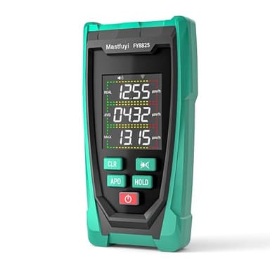 Geigerzähler,Nuklearer Strahlungsdetektor,Wiederaufladbarer Geigerzähler,Echtzeit-Alarm,Röntgen-Gamma-Beta-Nuklearstrahlungsmessgerät,Große LCD-Farbanzeige,Grün