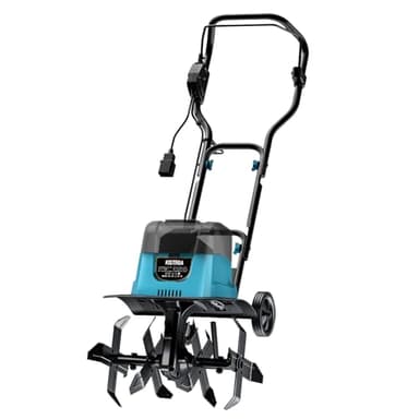 Akku Gartenfräse für Makita 18V Akku (Doppeltes Batteriefach) (Ohne Akku), 1600W Bürstenloser Elektro Bodenhacke, 18cm Arbeitstiefe, 36cm Arbeitsbreite, mit Sicherheitsschalter, Doppelte Stützräder