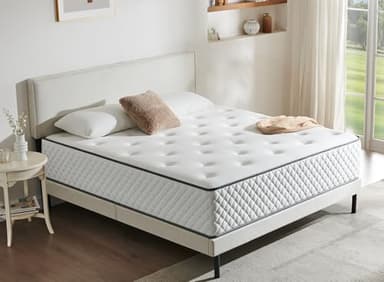 Sleremind Matratze 180x200 cm, Taschenfederkernmatratze Härtegrad H3 mittelfest, 7 Zonen Matratzen mit hochwertigem Komfortschaum, Rückenentlastende, Rollmatratze Höhe 22cm
