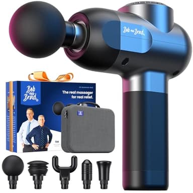 Bob and Brad C2 Massagepistole, Tiefe Gewebemassagepistole, Muskel-Massagegerät mit 5 Geschwindigkeiten und 5 Köpfen für Zuhause Büro Workout Erholung Schmerzlinderung, Tolles Geschenk, Schwarz