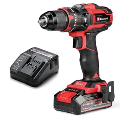 Einhell Akku-Schlagbohrschrauber TE-CD 18/44 Li-i (1x2,5Ah) | PXC | 18 V | 44 Nm | Schlagbohrfunktion | 13 mm Metallbohrfutter | 2-Gang | 2,5 Ah Akku & Ladegerät