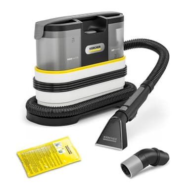 Kärcher Waschsauger SE 2 Spot Care, Aufnahmeleistung: 450 W, Frischwassertank: 1,5 l, Fläche: 2,89 m2, Gewicht: 4,2 kg, Sprühsaugschlauch, Waschpolsterdüse, Fleckendüse und Reiniger RM 519
