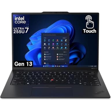 Lenovo ThinkPad X1 Carbon Laptop der 13. Generation mit Intel Ultra 7 255U Prozessor, 14 Zoll WUXGA 100% sRGB Touchscreen, 32 GB DDR5 RAM, 1 TB Gen4 Performance SSD, FHD+ IR+ RGB-Kamera und Windows 11
