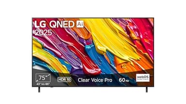 LG 75QNED82A6B TV 75 Zoll (190 cm) 4K QNED AI TV (α7 Gen8 4K AI Prozessor, webOS 25, 60Hz) [Modelljahr 2025]