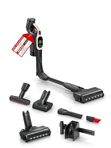 Bosch Akku-Staubsauger Unlimited 10 BKS1041RHF, kabellos, MicroClean Technology, TFT-Display, Staubkomprimierung, HEPA-Filtersystem, Knickrohr, 10 Jahre Motorgarantie, 4.0 Ah Akku, LED-Licht, rosé