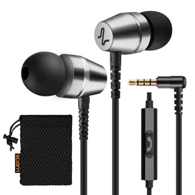 LUDOS OMNITONE Kopfhörer In Ear Kopfhörer mit Kabel und Mikrofon, 5 Jahre Garantie, In Ear Ohrhörer, 3,5 mm Klinkenstecker Earbuds, Satte Bässe Earphones, Headphones für iPhone, Huawei, Samsung