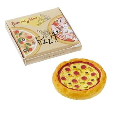 Miniatur Pizza im Karton für Wichtel/Geldgeschenke, ca. 3,3 cm