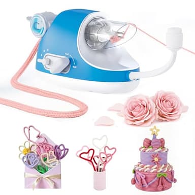 Caydo Strickmühle, Elektrisch Strickmaschine Pro, Sehr effizient Automatische Herstellung von Strickschläuchen, Deko Schnur Strickliesel mit leistungsstarker einstellbarer Geschwindigkeit(Patentiert)