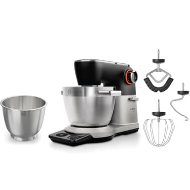 Bosch Küchenmaschine Serie 8, Automatikprogramm, Waage, Timer, 7 Stufen, 6l Edelstahl-Schüssel, Silikonbesen, spülmaschinenfest, 1.800 W, MUMS8ZS18
