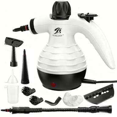 MLMLANT Dampfreiniger, Multifunktionaler Tragbarer Dampfreiniger mit Sicherheitsverriegelung und 10-teiligem Zubehörset, geeignet für Teppiche, Sofas, Polstermöbel, Matratzen, Autositze, und mehr
