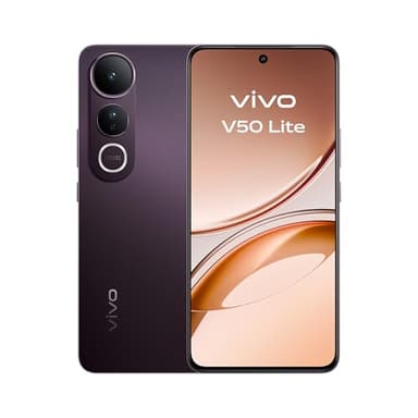 vivo V50 Lite 4G Smartphone, 8G+256G, 6,77" 120Hz P-OLED-Bildschirm, 50MP Sony Hauptkamera, Aura Light, 5200 mAh Akku, 90W FlashCharge, IP65, 400% Lautstärke & Dual-Stereo-Lautsprecher, Dual Sim Handy