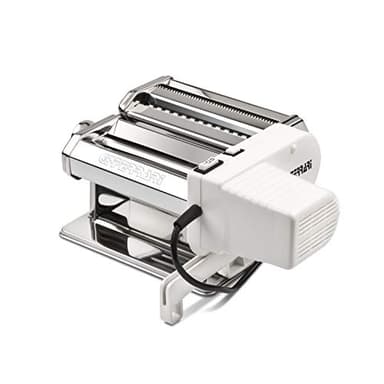 G3 Ferrari G20121 Nudelmaschine Sfoglia Mia, 15 cm Walzen, 9 Teigdickenstufen, 5 Pastasorten, Edelstahlgehäuse, Inklusive Zubehör, Weiß