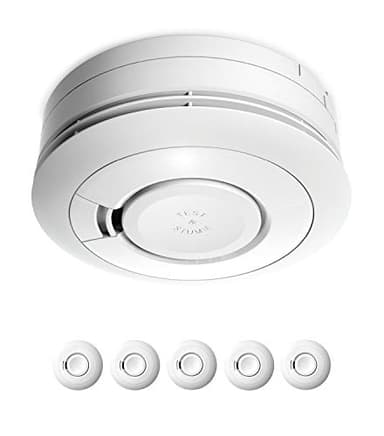 Ei Electronics Ei650 Rauchwarnmelder, Rauchmelder im 5er Set, Stand-Alone-Gerät mit Batterie für 10 Jahre, Testsieger Stiftung Warentest, weiß