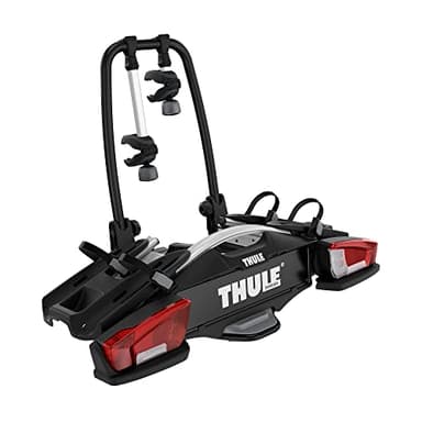 Thule VeloCompact Fahrradträger, Fahrradträger Anhängerkupplung Black/Aluminum, 2 Bikes