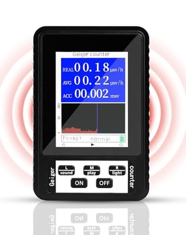 LAOYE Geigerzähler Radioaktivität Dosimeter zur Messung Beta Gamma Röntgen-Tester Nuclear Radiation Detector Nuklear Strahlungsdetektor - Ultraleicht & Tragbar