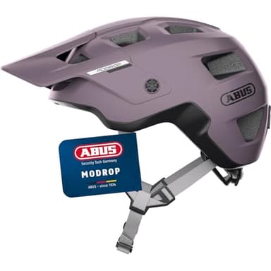 ABUS MTB-Helm MoDrop - robuster Fahrradhelm mit guter Belüftung für Mountainbiker - individuelle Passform - Unisex - Lila, L