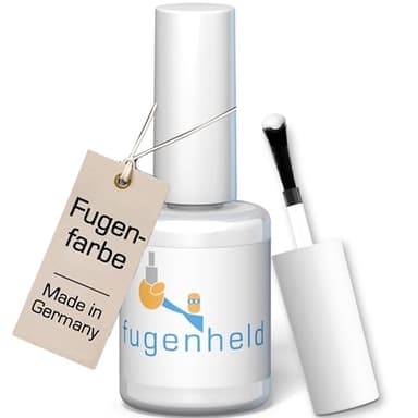 FUGENHELD Fugenstift Weiß - Fugenversiegelung Innen - Feuchtigkeitsresistente Fugenfarbe für Zementfugen - Wasserfest & Schnelltrocknend - Made in Germany - 1x15ml