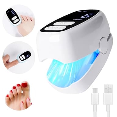 Saviland Upgrade Nagelpilz Laser Gerät Reinigungs, Nagelpilz Behandlung Schnell Intensiv Zeitmessgerät,Wiederaufladbares Kalte Laser Therapie Nagelreinigungs&Pflegegerät,3 Zeiteinstellungen, Weiß