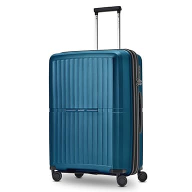 Pactastic Ultraleicht Hartschalen Check-in Koffer | Mittelgroßer Trolley 45 x 26 x 67 cm | von 71 auf 80 Liter erweiterbar nur 3,5 kg, Polypropylen | 4 Doppelrollen & TSA (Collection 01+)