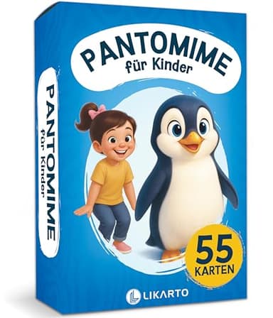 LIKARTO Pantomime Spiel für Kinder - Lustiges Familienspiel & Ratespiel - Outdoor & Indoor Kinderspiel - Geschenkidee für Mädchen & Jungen - Spiele ab 4, 5, 6, 7, 8, 9 Jahre