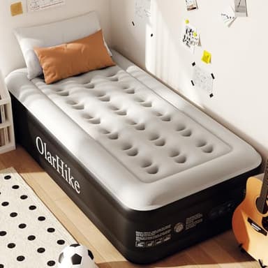 OlarHike Luftbett 1 Person, Bett, Luftmatratze Selbstaufblasend mit integrierter Pumpe, Gästebett, Gästematratze, Matratze 90x200, für Muttertag Gäste, Camping oder Heimgebrauch - 90 x 200 x 46 cm