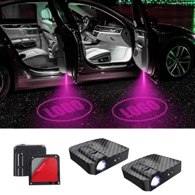 2 Stück Personalisiert Auto türlicht Logo-Projektor, Wireless Autotür HD projektor Licht, Personalisiert Autotür Willkommen LED Light, Atmosphärenlicht für alle Automodelle