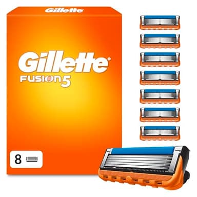 Gillette Fusion 5 Rasierklingen, 8 Ersatzklingen für Nassrasierer Herren mit 5-fach Klinge