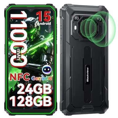Blackview BV6200 Plus Outdoor Handy 11000mAh 24GB+128GB/2TB, 98DB Lautsprecher Outdoor Handy Ohne Vertrag, 6.56" 90Hz, IP69K Wasserdicht, Baustellenhandy, 16MP/Dual 4G/OTG/GPS/NFC/3 Jahre Garantie