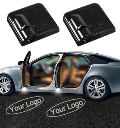 NewL 2X benutzerdefinierte Logo Wireless Projektor Auto Tür Schritt Höflichkeit Willkommen Lichter Pfütze Geist Schatten LED-Leuchten - Accept Custom Logo