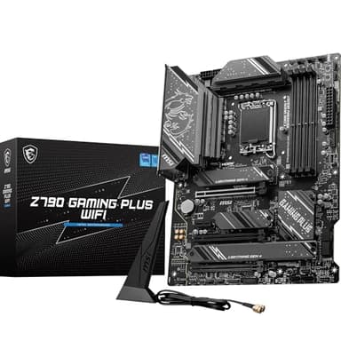 MSI Z790 Gaming Plus WiFi Mainboard, ATX - Unterstützt Intel Core Prozessoren der 12., 13. und 14. Gen, LGA 1700 - DDR5 Memory Boost 7200+MHz/OC, 1 x PCIe 5.0 x16, 4 x M.2 Gen4, 2.5G LAN, Wi-Fi 6E
