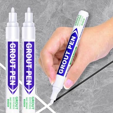 Altaroo 2 Stück Fliesenstift, Fugenweiß, Fliesenfugen Ausbessern Wasserdicht, Fugenfarbe Weiß für Farbkorrektur Fliesen im Badezimmer, Fliesen, Wand, Bodenfliesenfuge Boden Küchen und Badezimmern