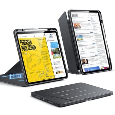 ESR für iPad Pro 13 Zoll Hülle (M5/M4) 2025/2024, Vertikaler Ständer, Multi-Winkel, Ultra-stabile Hülle für iPad Pro 13 mit Stifthalter, Flip-Serie, Schwarz