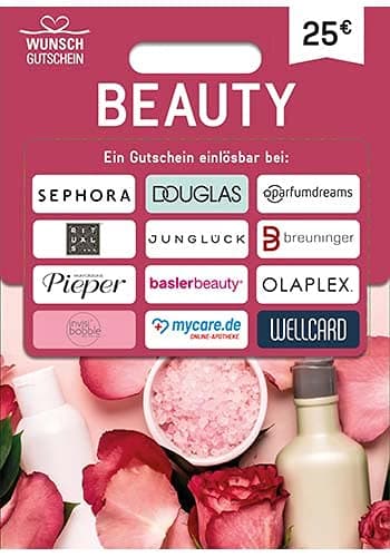 BEAUTY GESCHENK - Universalgutschein Kosemtik und Parfüm - für Deutschland - per Post (nicht für Amazon einlösbar)