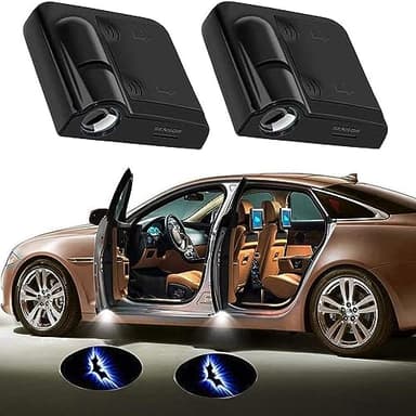 SSyang 2 Stück Auto Türlicht Logo, Autotür Led Licht Logo Projektor, Logo Projektor, Autotür Willkommen Logo Light, Einstiegsbeleuchtung Autotür, für Alle Auto(Blaue Fledermaus)