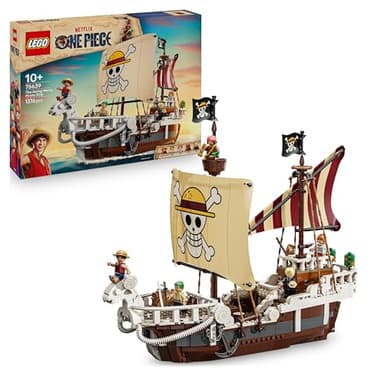 LEGO ONE PIECE - Das Piratenschiff Flying Lamb (Going Merry) - Spielset mit 5 Minifiguren - inkl. Ruffy, Zoro & Nami - Spielzeug zum Bauen - Geschenk für Jungen, Mädchen & Fans ab 10 Jahren - 75639