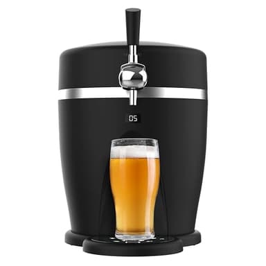 Cecotec Bierdispenser BeerFlow 5000, 60 W, Temperaturbereich von 3 bis 6°C, Kompatibel mit universellen Druckfässern 5L, LED-Temperaturanzeige, Tragegriff, Rutschfest","language_tag":"de_DE")