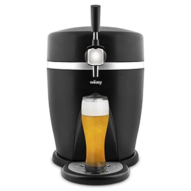 H.Koenig Wëasy Bierzapfanlage PINT568, Kompatibel mit 5L-Fässern, 60W, 3°C bis 6°C, Integriertes Kühlsystem, Haltbarkeit bis zu 30 Tagen