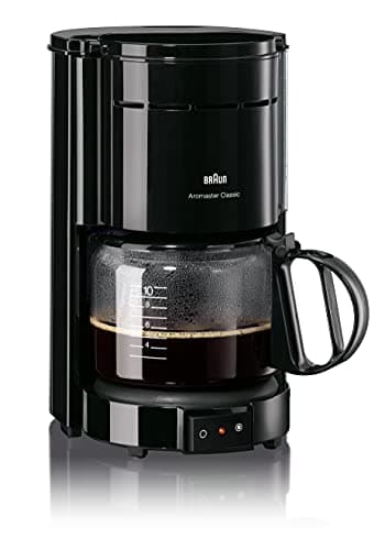 Braun Kaffeemaschine KF 47 BK - Filterkaffeemaschine mit Glaskanne für klassischen Filterkaffee, Aromatischer Kaffee dank OptiBrew-System, Tropfstopp, Abschaltautomatik, Schwarz