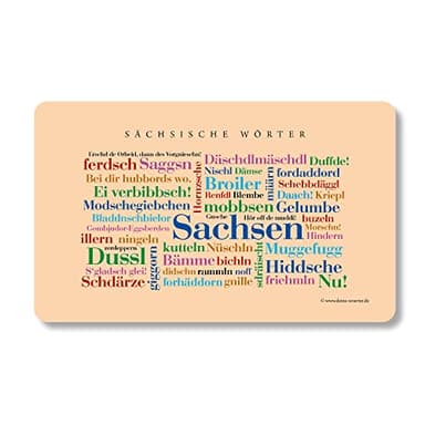 Frühstücksbrettchen Sächsische Wörter